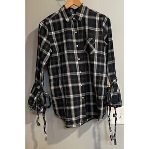 Trovata Birds of Paradise Anthropologie Top Plaid‎ Button Up Womens XS